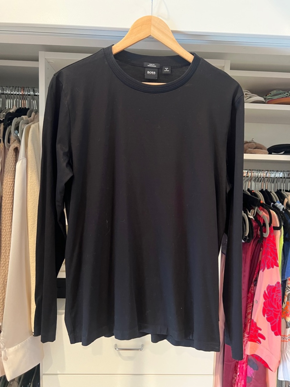 Boss Black Long-Sleeve Crewneck Shirt